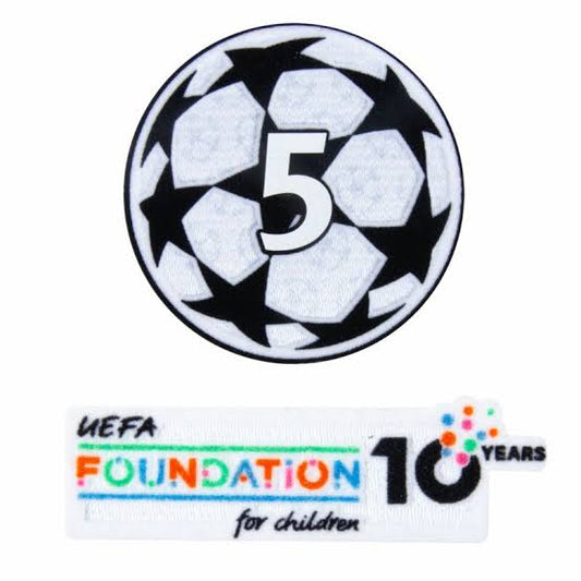 2025/26 UCL Ball 5 Times Winner + 10th Anniversary UEFA Foundations Patch